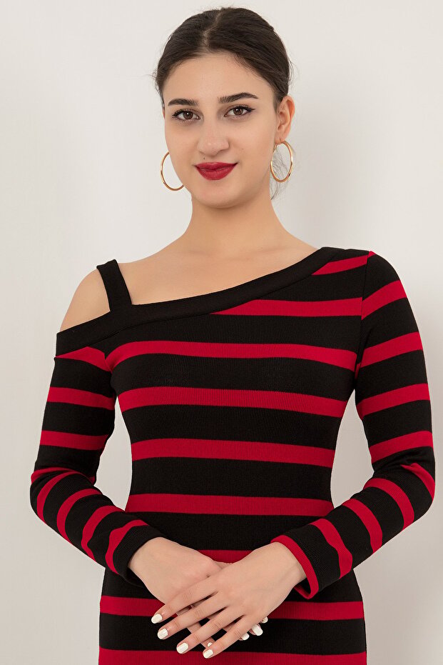 Tek Omuz Elbise 2023-0045 - 3