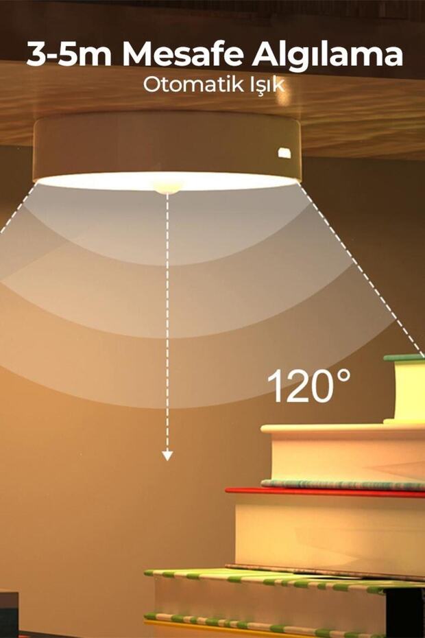 Hareket Sensörlü Beyaz Led Işık Lamba - 5