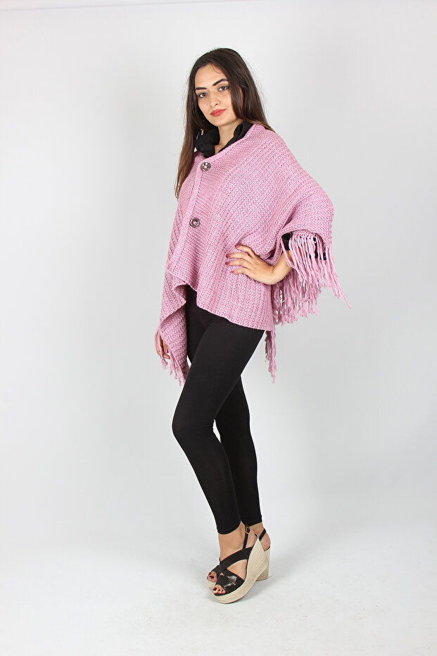 Püsküllü Triko Şal - 2