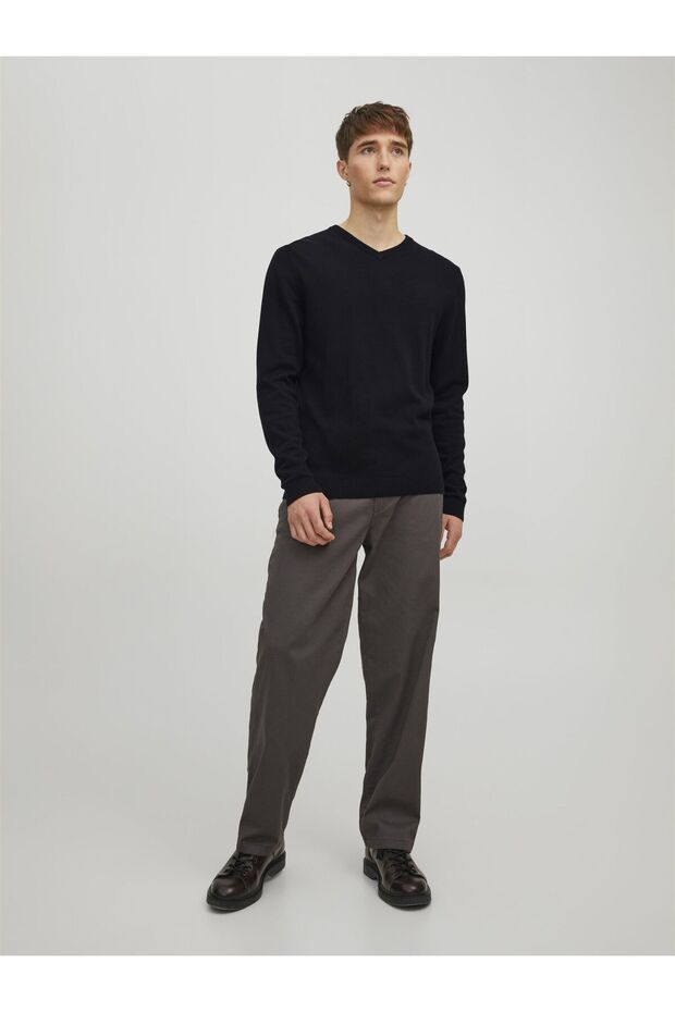 Jack Jons Jjebasıc Knıt V-neck Noos Erkek Kazak 12137194 - 5