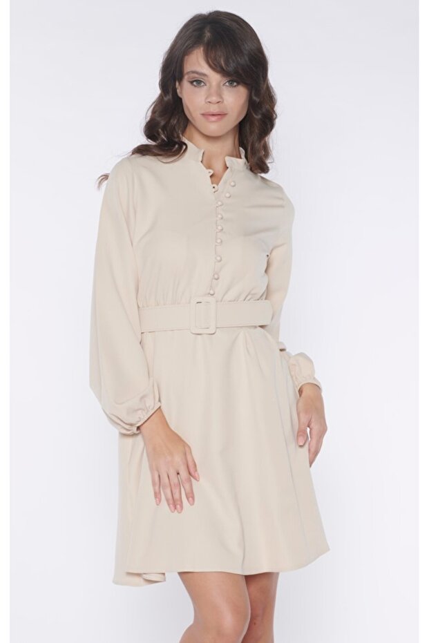 Allurra Taş Kemerli Elbise - 3