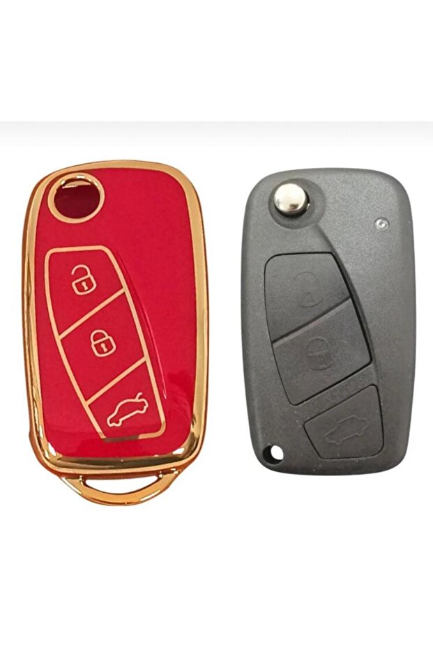 Fiat Fiorino Linea Ducato Boxer Switchblade Red Auto Key Control Protection Case Auto Keychain