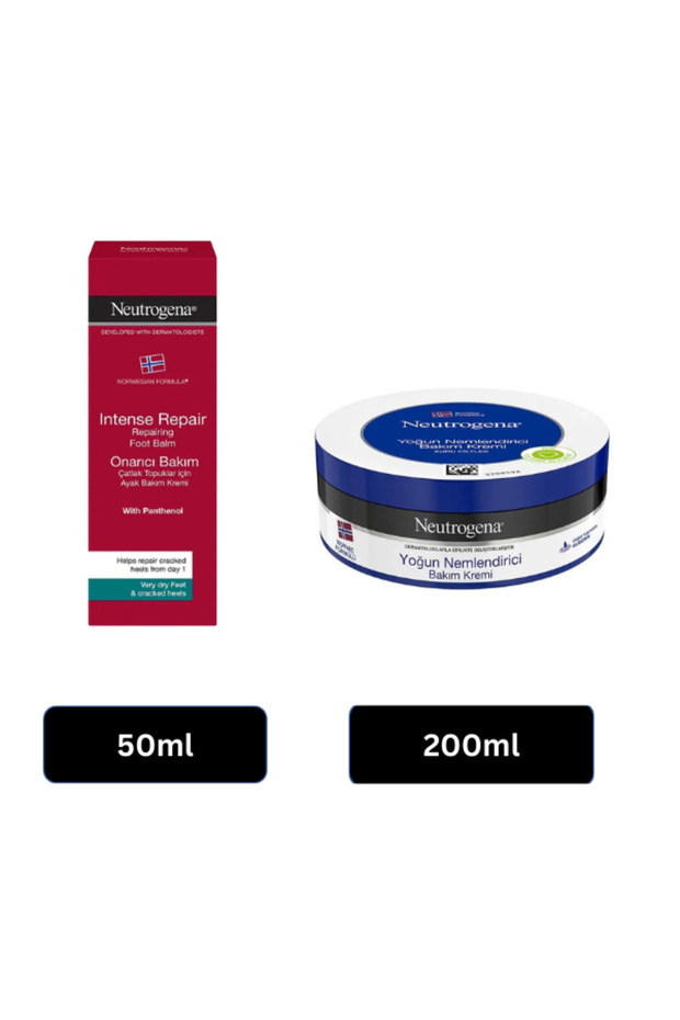 Norwegian Formula Foot Cream for Cracked Heels 50 ml + Intensive Care Cream 200 ml