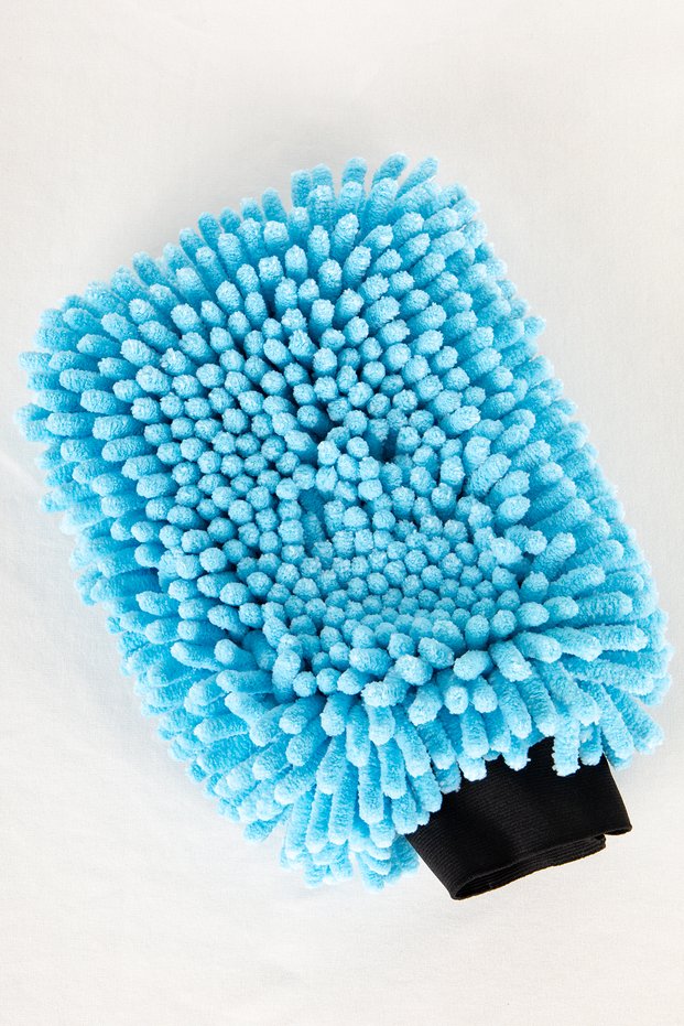 1Pc Blue Pasta Microfiber Cleaning Glove Mop And Car Washing Drying Glove Mop