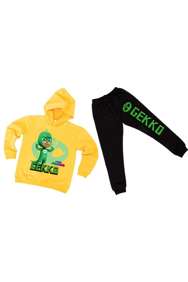 pj masks kids tracksuit set cotton fabric hooded