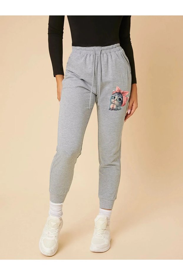 Women's Cute Cat Printed Tracksuit