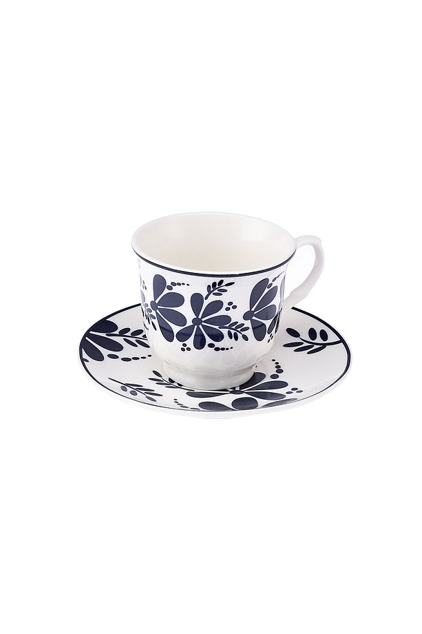 STD Kelsey New Bone 6 Kişilik Kahve Fincan Takımı 90 ml Lacivert Klasik - 7