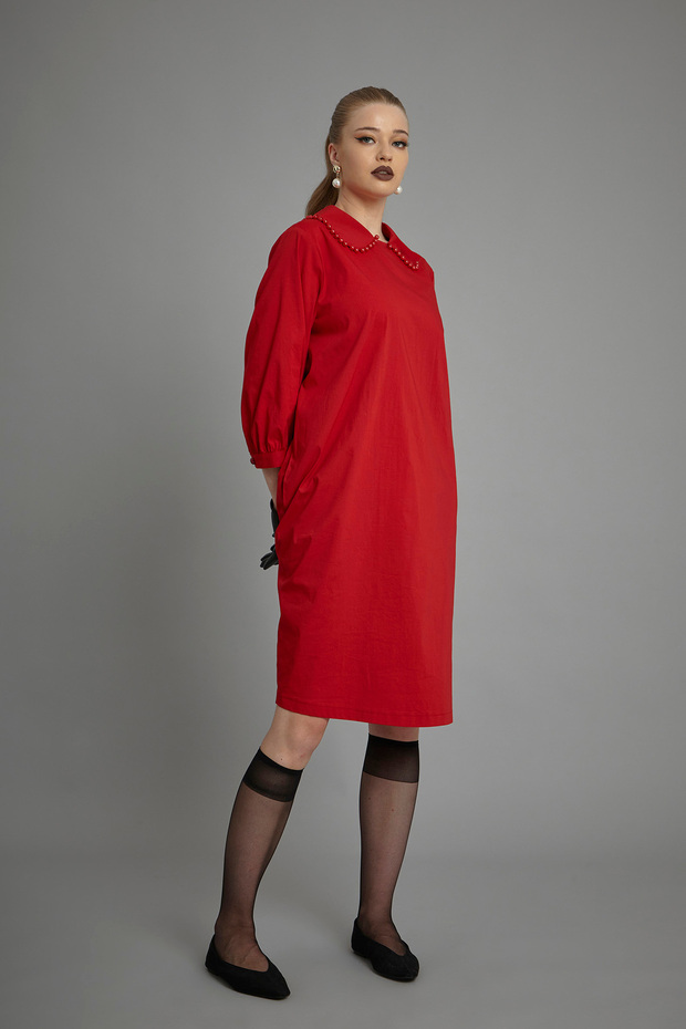 İnci İşlemeli Elbise - 2