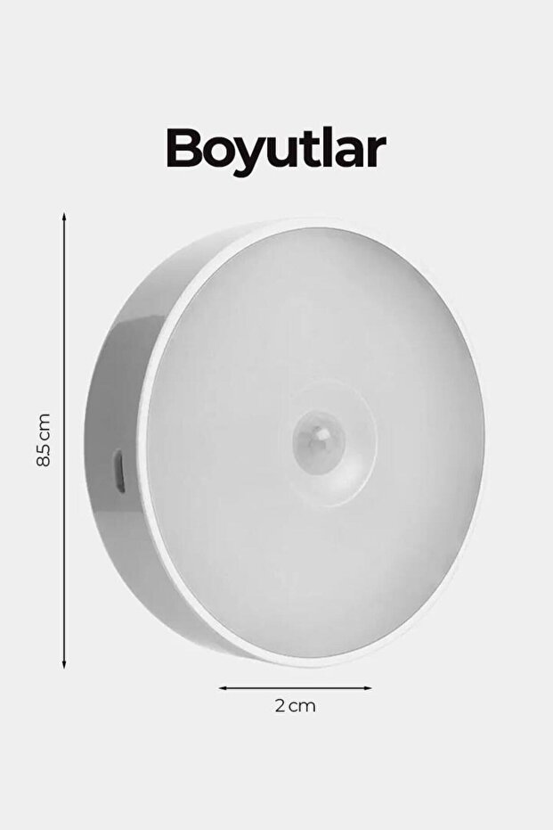 Hareket Sensörlü Beyaz Led Işık Lamba - 7