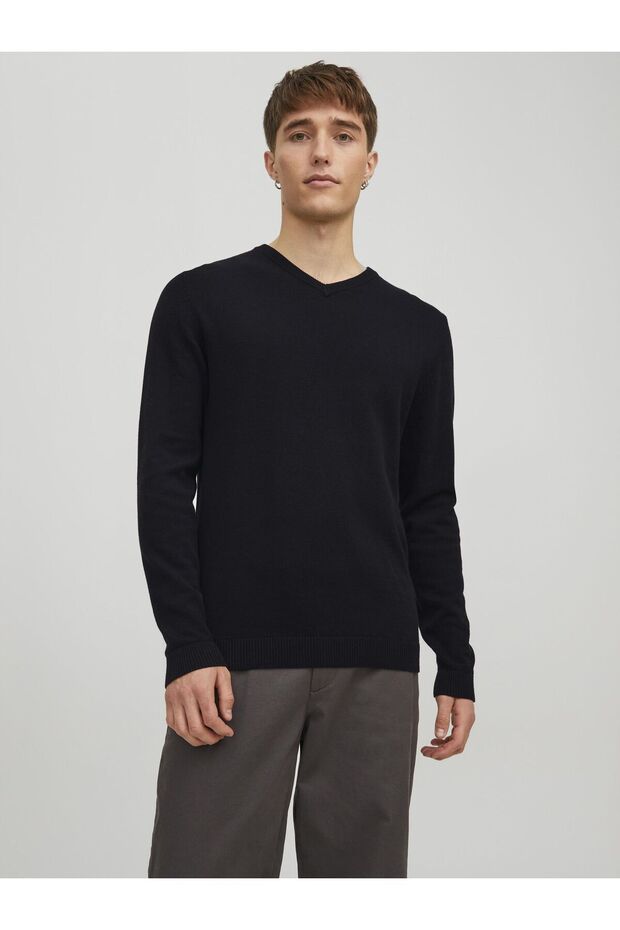 Jack Jons Jjebasıc Knıt V-neck Noos Erkek Kazak 12137194 - 1