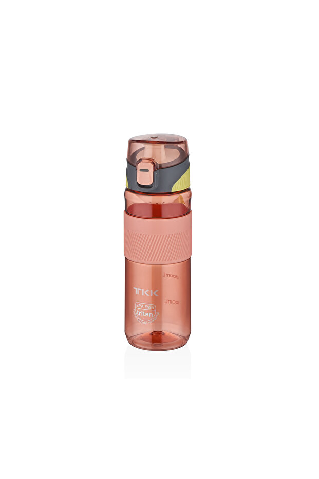 Tkk 550ml Lockable Lid Water Bottle with Straw Free Carrying Strap Strainer