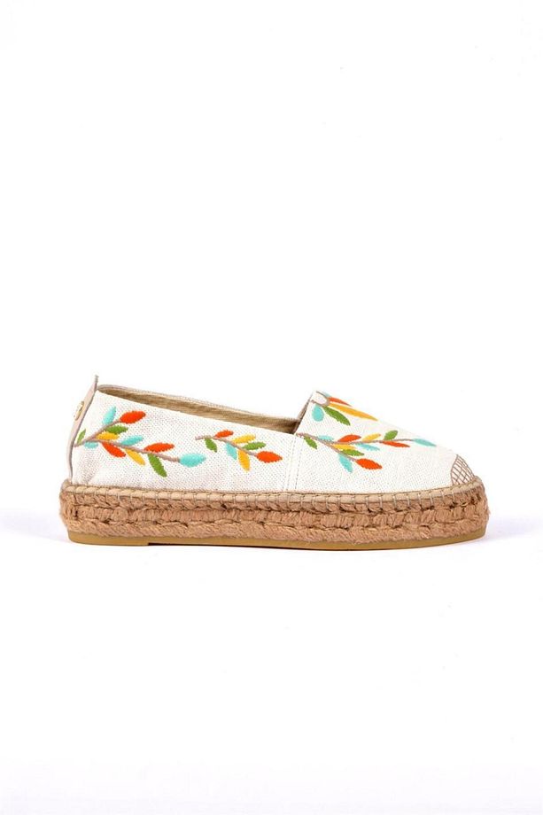 Naima Ekru-Multi Kadın Düz Espadril - 2