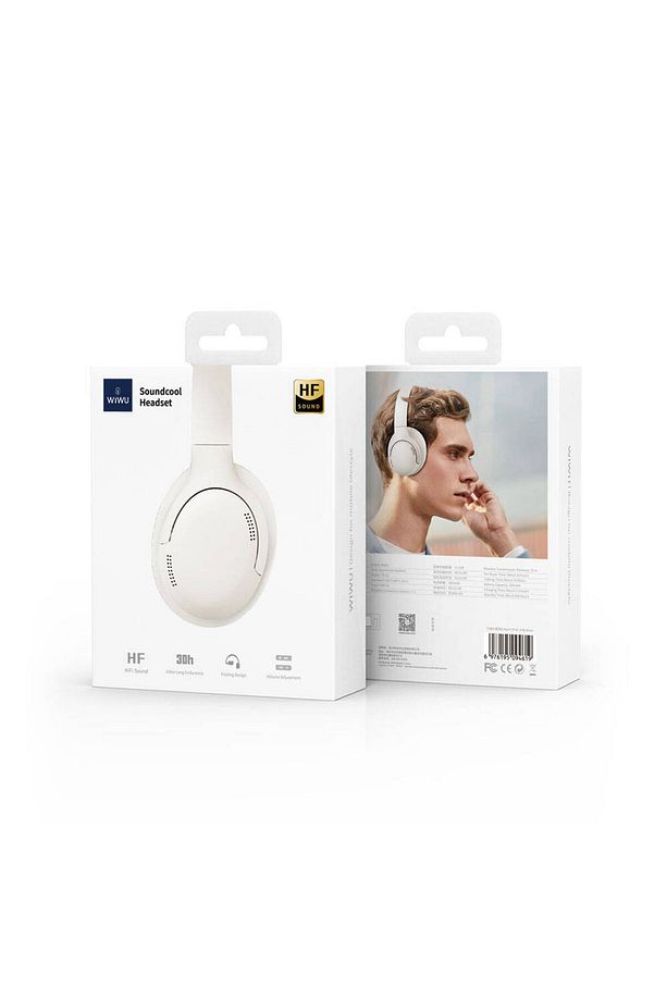 Sound Cool TD-02 Katlanabilir Kulak Üstü Bluetooth Kulaklık Krem - 5