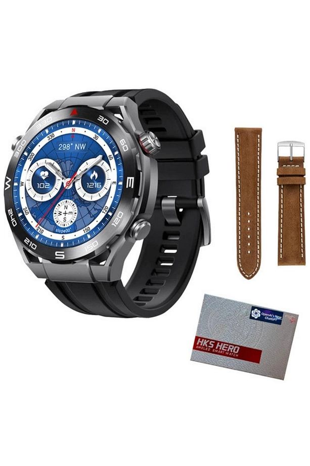 Hk5 Uyumlu Hero Akıllı Saat Amoled Ekran 46MM Chatgpt/Gps/Nfc Özellikli 2023 Yeni Sürüm Akıllı Saat - 1