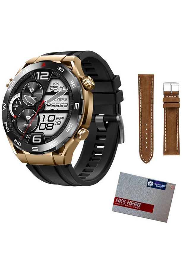 Hk5 Uyumlu Hero Akıllı Saat Amoled Ekran 46MM Chatgpt/Gps/Nfc Özellikli 2023 Yeni Sürüm Akıllı Saat - 1