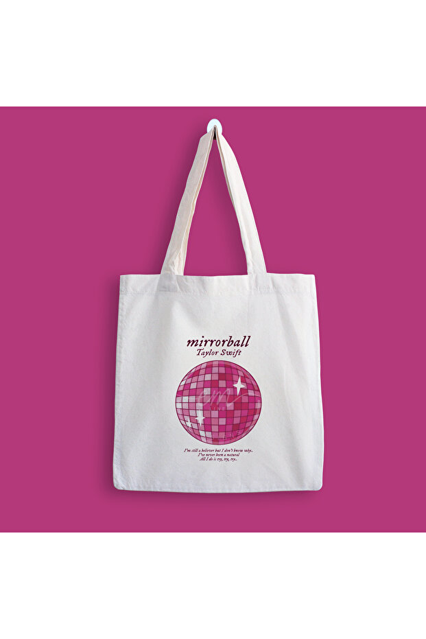 Taylor Swift Mirrorbal Baskılı Bez Çanta - 1
