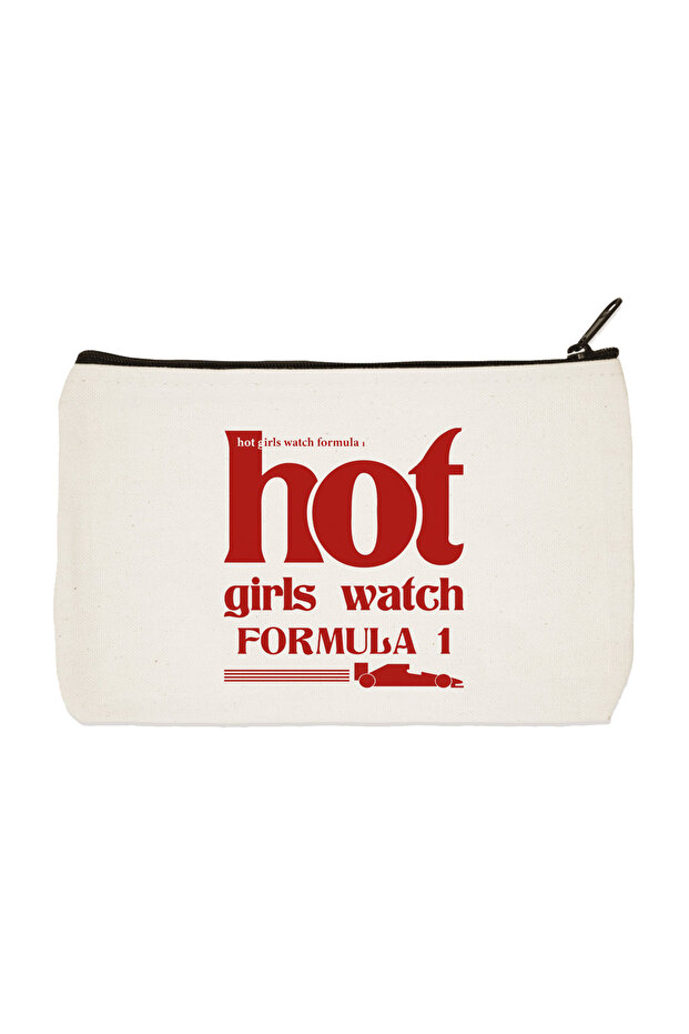 حقيبة مكياج من القماش المطبوع - 1