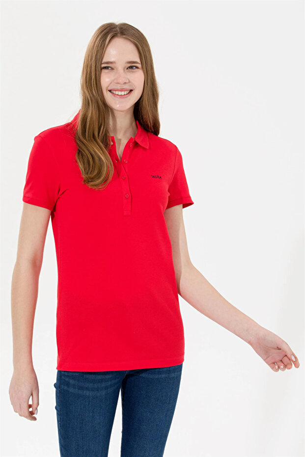 U.S. Polo Assn. Women's Basic Red T-Shirt 5066348-Uk-Vr013