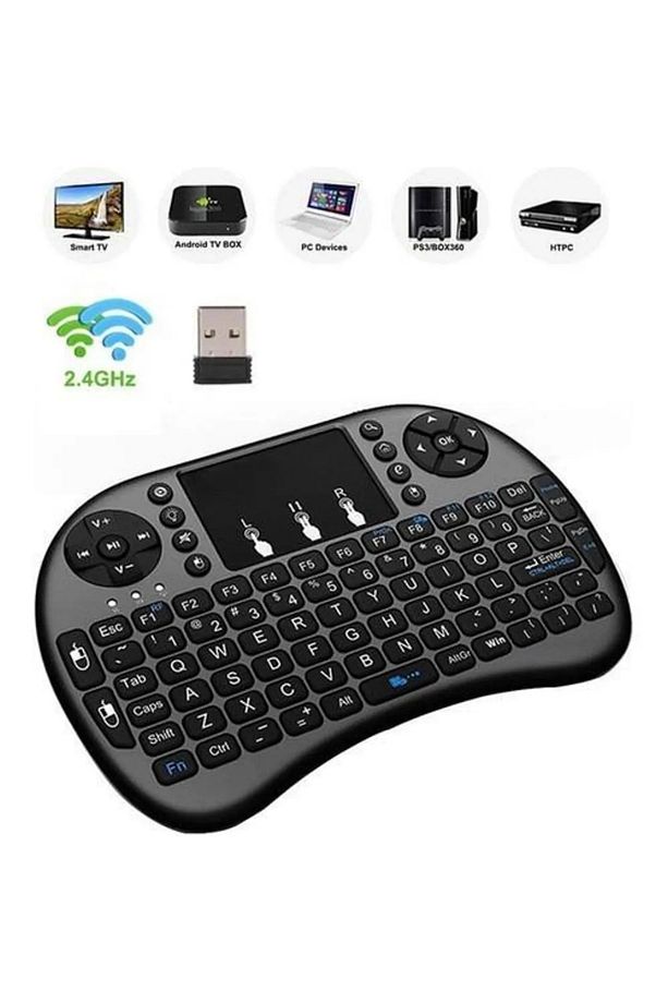 Işıklı Kablosuz Mini Klavye ve Dokunmatik Mouse Seti-Android,IOS,Pc,Telefon,Tablet ve TV için - 6