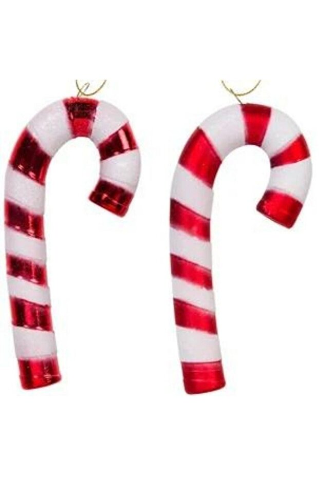New Year Pine Cane Decoration Ornament 14 Cm 4 Pieces