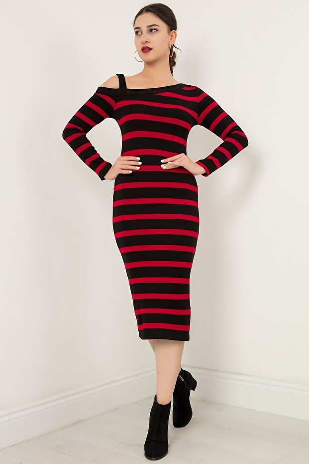 Tek Omuz Elbise 2023-0045 - 6