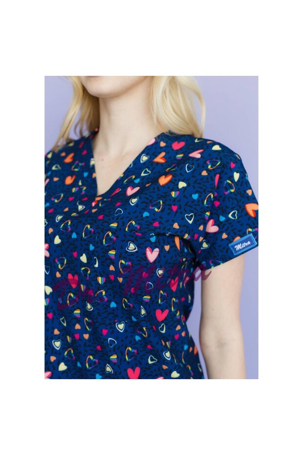 Patterned Lycra (Flexible) Bat Arm Model Surgical Single Upper HEART PATTERN - 3