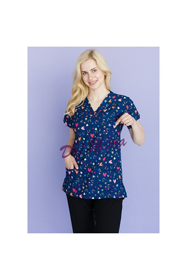 Patterned Lycra (Flexible) Bat Arm Model Surgical Single Upper HEART PATTERN - 1