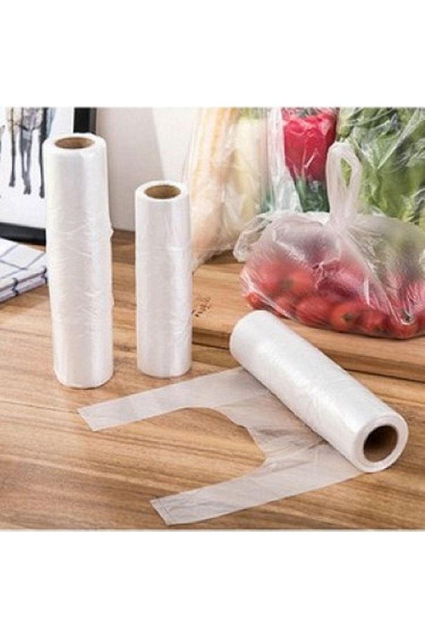 Simerev Global Orta Boy 1 Adet 200’lü Manav Poşeti Hışır Atlet Poşet Rulo Mat Plastik - 1