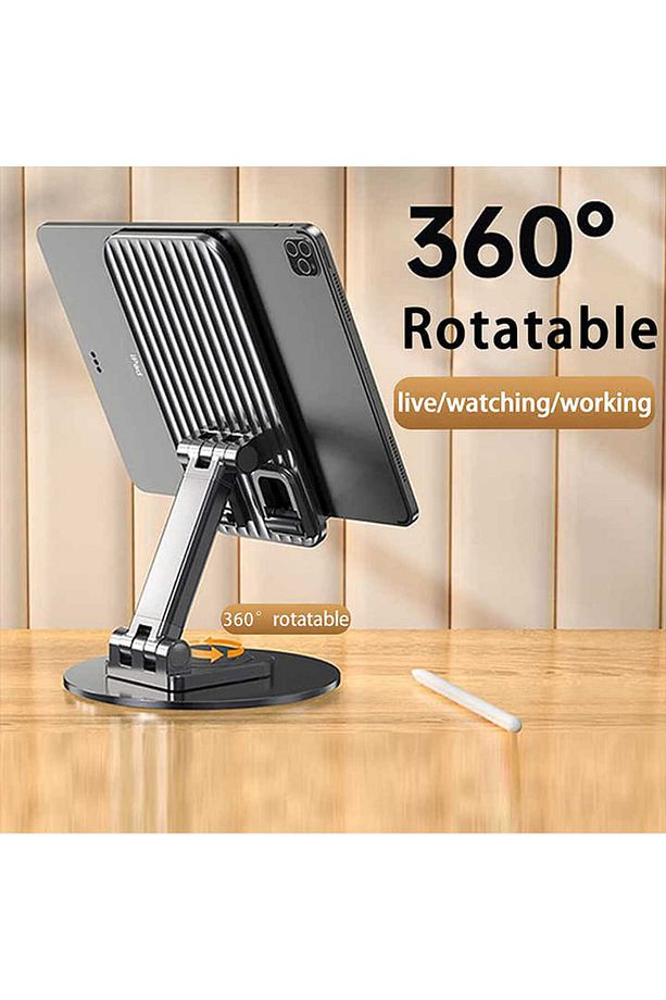 Yüksek Kaliteli Katlanabilir 360 Dönebilen Ayarlanabilir Telefon Tutucu Masa Üstü Tablet Standı - 5