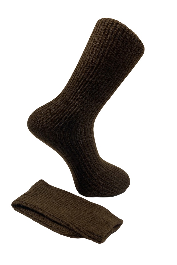 Boot Socks Brown Corded - 3