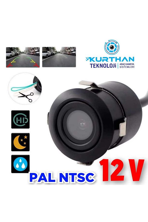 KELEBEK MODEL ARABA GÖRÜŞ KAMERASI ÖN YAN VEYA ARKA KULLANIMA UYUMLUDUR 12 V  18,5  mm - 2