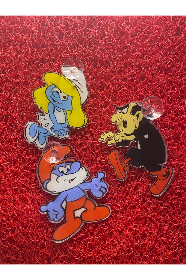 Film Character Suction Cup Glass Ornament Set of 3