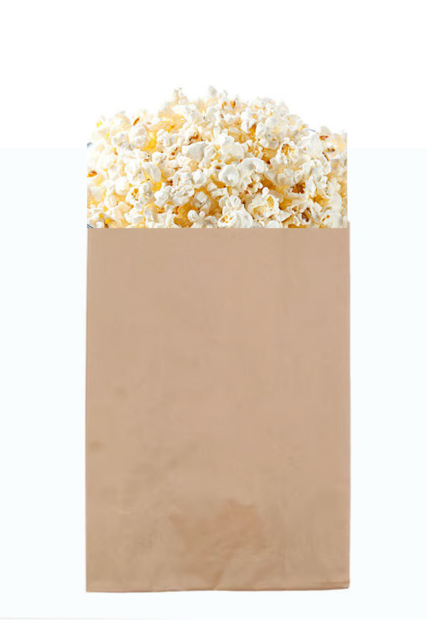50 Adet 12X20 Dipsiz Patlamış Mısır Kağıdı Popcorn Paketi (Mısır, Cips Poşeti ) - 1