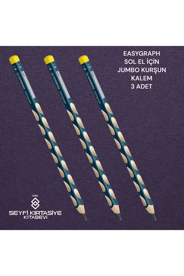 SOL EL EASYGRAPH JUMBO İLK YAZI KALEMİ 3 ADET STAB*İLO ERGONOMİK TUTUŞ - 1