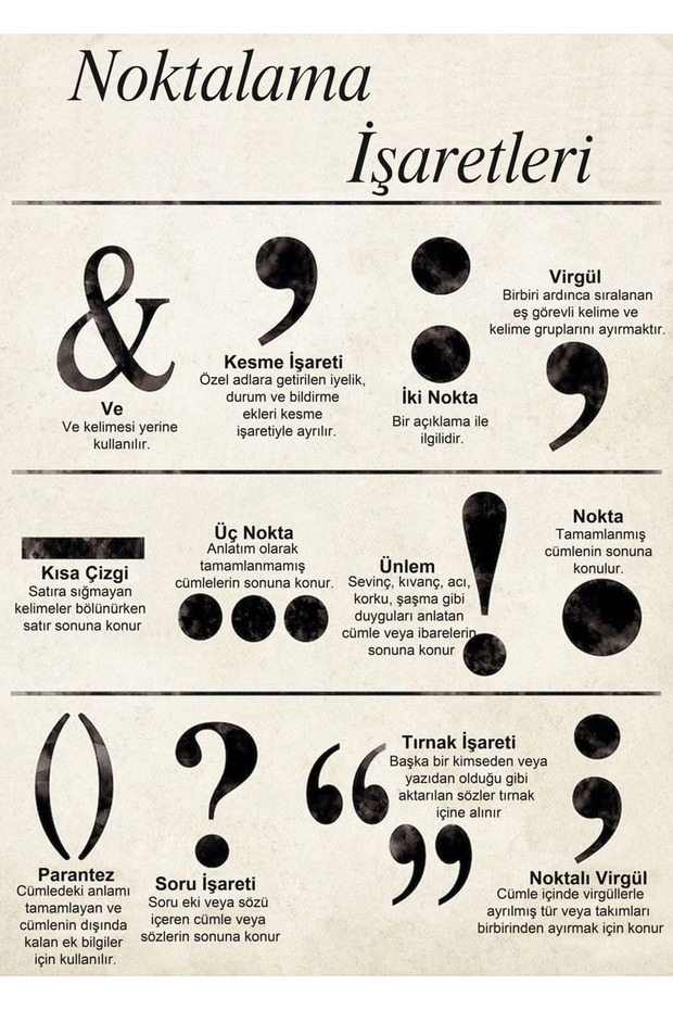 Punctuation Board for Schools (25x35 cm)