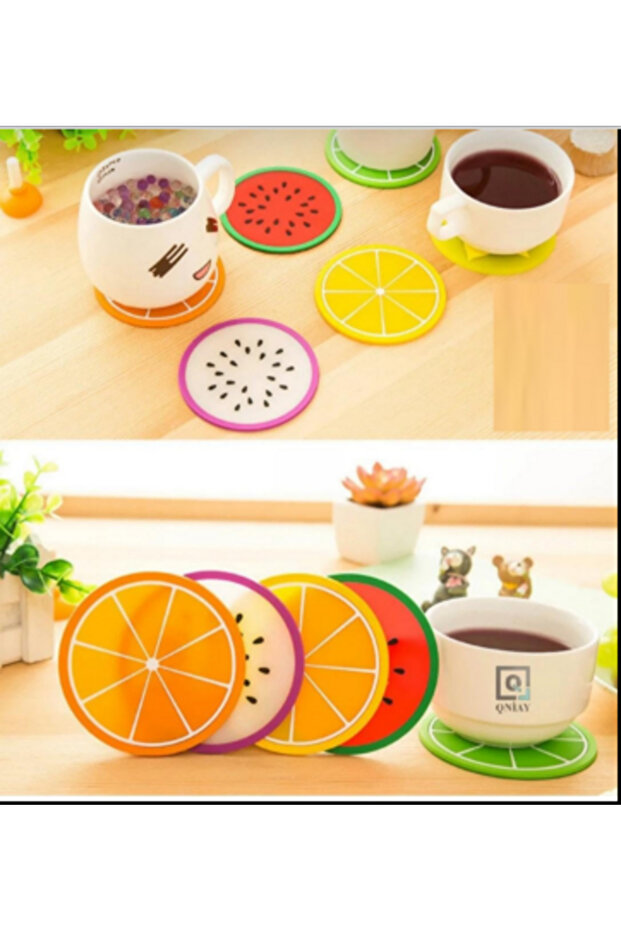 كوستر الفاكهة منقوشة قطعة كوستر - 1