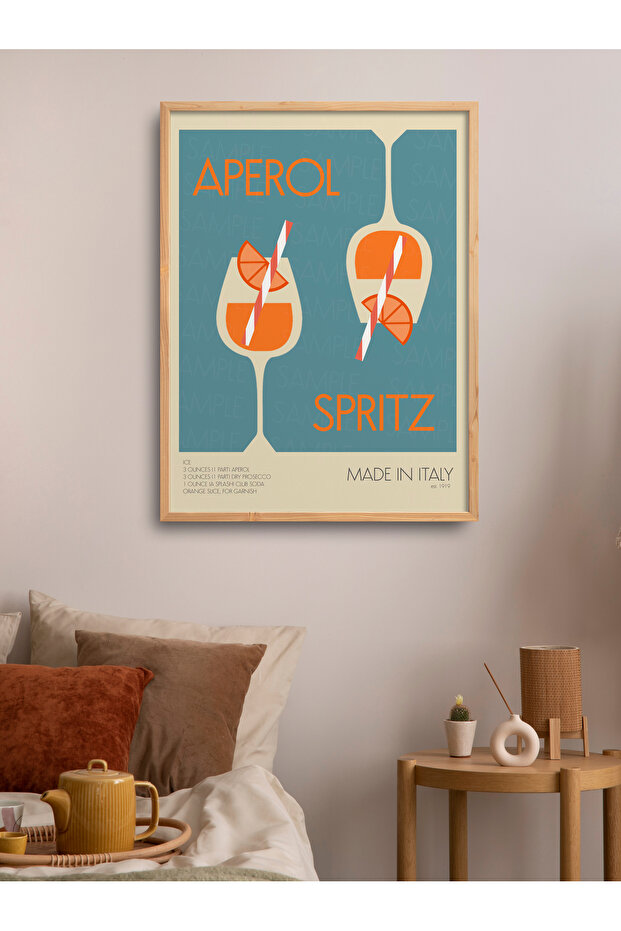 Framed Single Painting Cocktail Series Modern Poster Painting Tk/135