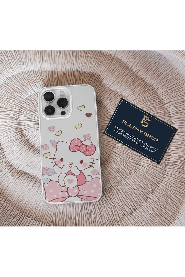 Realme C55 Compatible Hello Kity Design Transparent Case