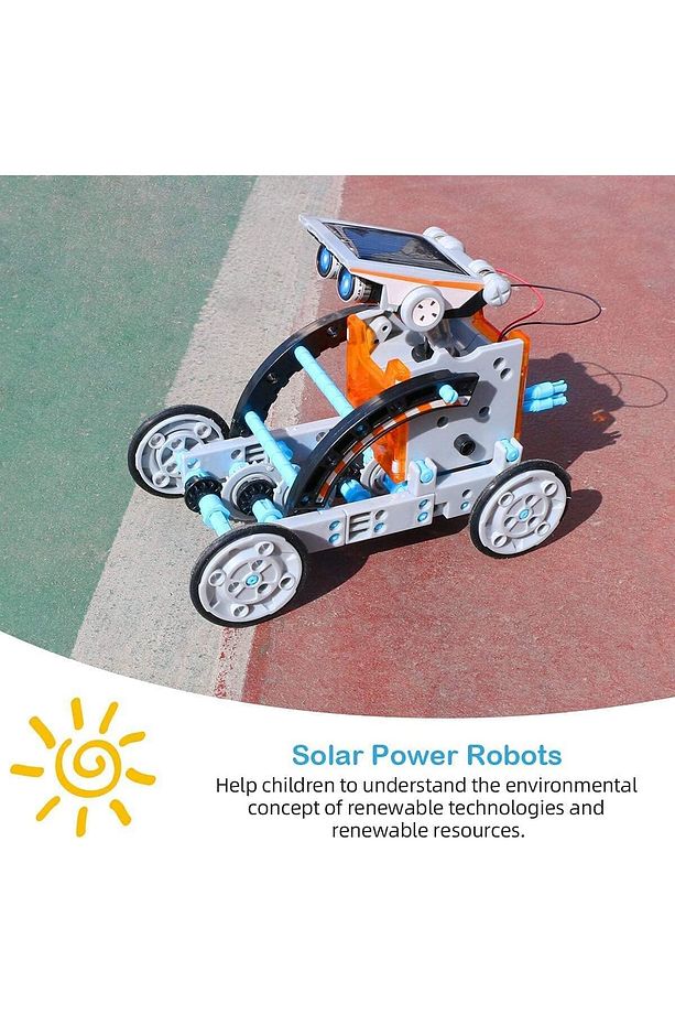 Solar Robot Oyuncak 12'si 1 arada Eğitim Bilimi Seti DIY Yapı Oyuncağı - 2