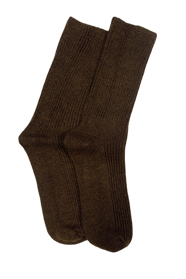Boot Socks Brown Corded - 4