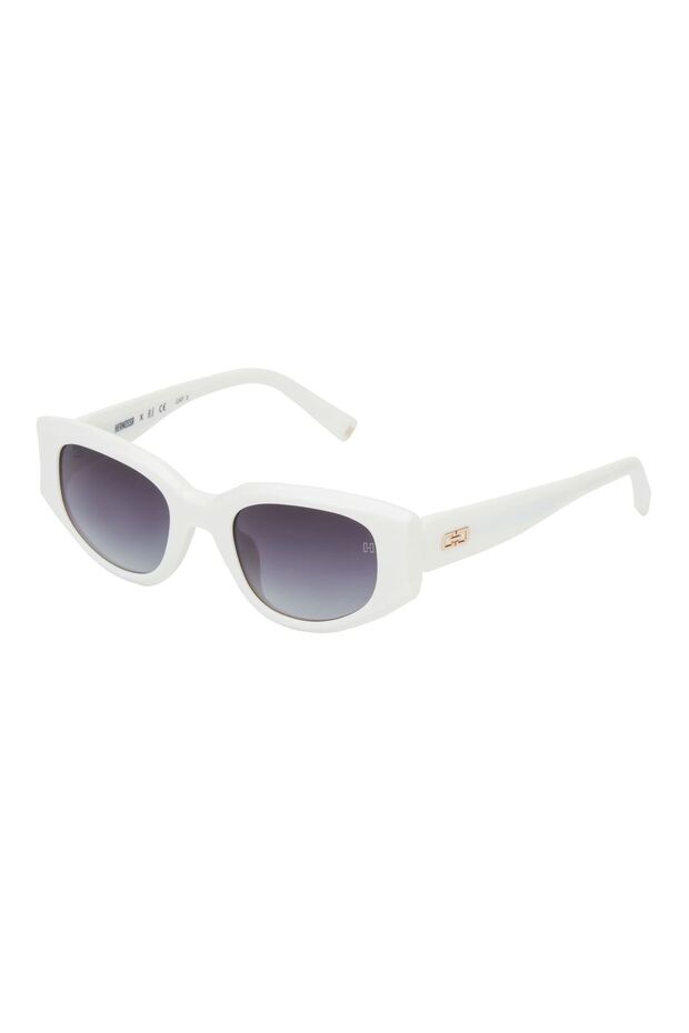 Hm 1607 C3 Geometric White Women's Sunglasses