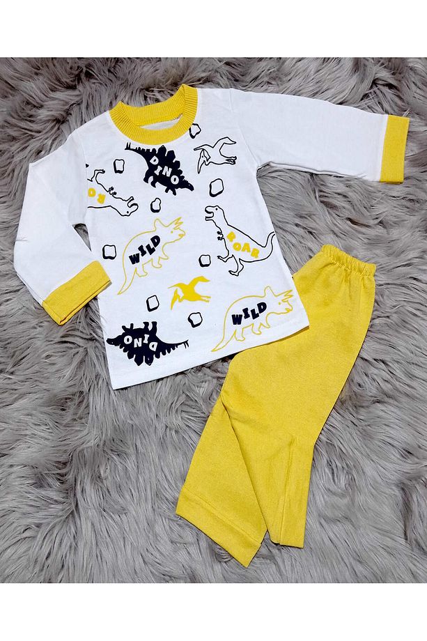 Dinazor Desenli Çocuk Pijama Takımı - 1
