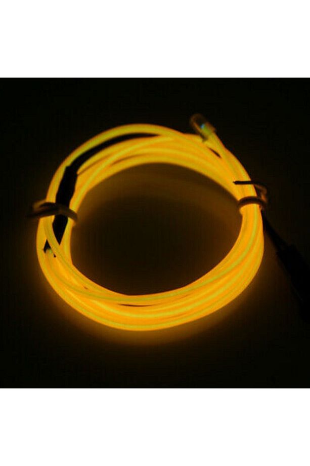 Araç Içi Neon Ledi Ip Led Torpido Ledi 5 Metre Neon Led Sarı (1 ROLE) - 6