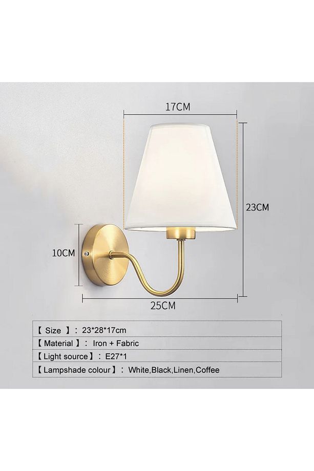 Modern Tasarım Pilli Aplik Gold Sarı Ledli Tak Çalıştır Krem Şapkalı Duvar Led Aplik Harika Görsel - 2