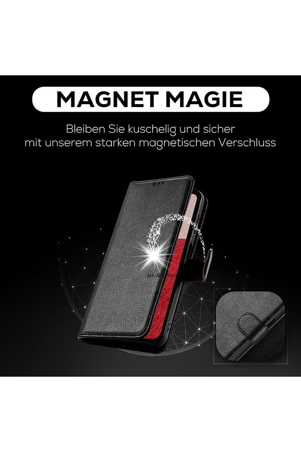 Xiaomi Mi 13T Pro Kılıf Kapaklı Katlanır Stand Para ve Kartlık Bölmeli Cüzdan Deri Doku Premium - 3