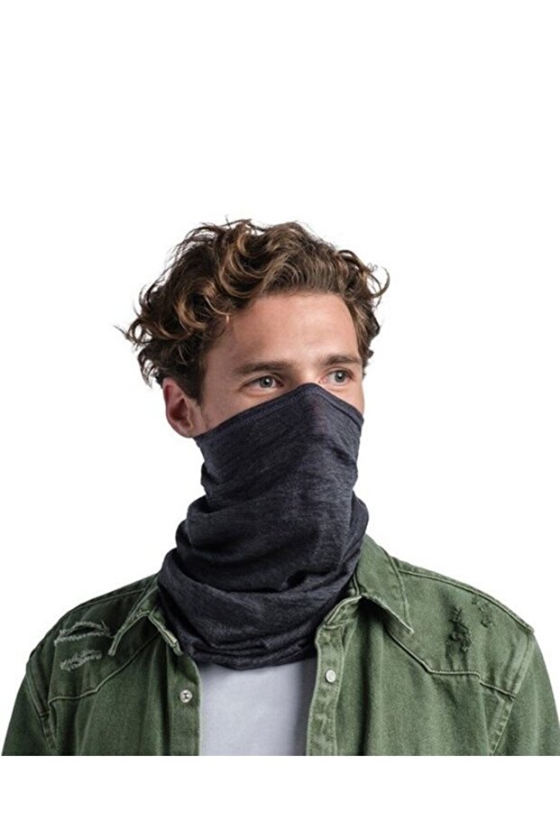Merıno Lıghtweıght Solıd Gri Unisex Bandana - 3