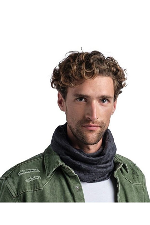 Merıno Lıghtweıght Solıd Gri Unisex Bandana - 2