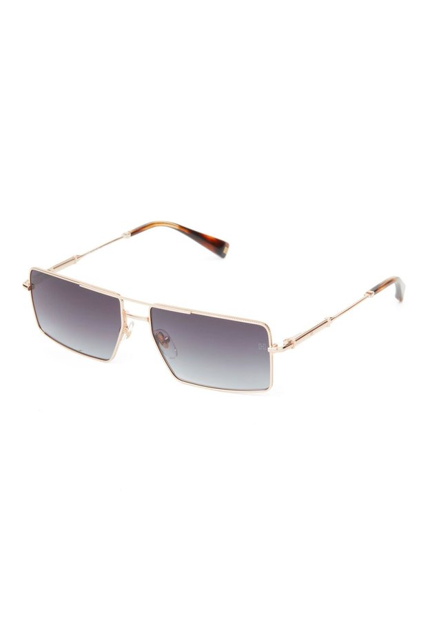 HM 1630 C2 Rectangular Rose Gold Unisex Sunglasses