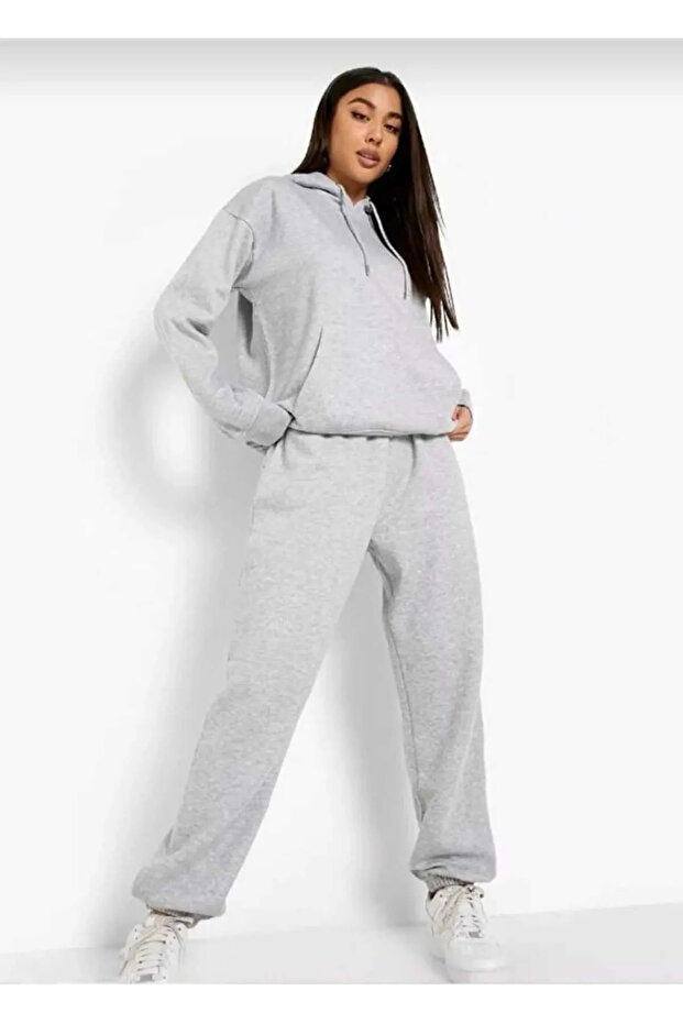 Women's Vertical Printed Sweatshirt Bottom Top Tracksuit Set