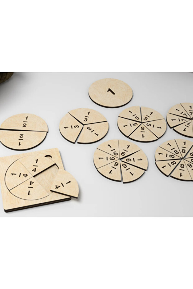 Home Training Set I'm Learning Fraction Set Educational Kids Developmental Set Educational Kids Toy Wooden Product